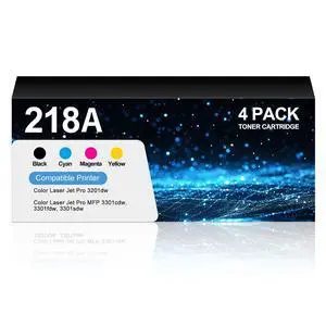 218A 3301fdw Toner Cartridges 4-Pack for HP 218A 218X 3301fdw Toner Work with HP Color Laser Jet Pro 3301 fdw Toner 3301sdw 3301cdw MFP 3201 3201dw Printer for HP218A 218A 218X W2180A Toner Cartridge 218A 3301fdw Toner Cartridges 4-Pack for HP 218A 218X 3301fdw Toner Work with HP Color Laser Jet Pro 3301 fdw Toner 3301sdw 3301cdw MFP 3201 3201dw Printer for HP218A 218A 218X W2180A Toner Cartridge