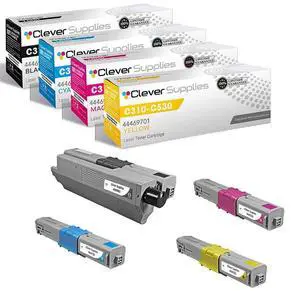 CS Replacement Toner Cartridge Compatible with Okidata C330 44469801 Black 44469703 Cyan 44469701 Yellow 44469702 Magenta C17 C310 C310dn C330dn C331dn C531 C330 C530 MC562 C531d 4 Color Set CS Replacement Toner Cartridge Compatible with Okidata C330 44469801 Black 44469703 Cyan 44469701 Yellow 44469702 Magenta C17 C310 C310dn C330dn C331dn C531 C330 C530 MC562 C531d 4 Color Set