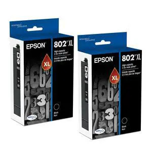 802XL Black Ink Cartridges 2/Pack Bundle | Works with EC-4020, EC-4030, EC-4040, WF-4720, WF-4730, WF-4734, WF-4740 802XL Black Ink Cartridges 2/Pack Bundle | Works with EC-4020, EC-4030, EC-4040, WF-4720, WF-4730, WF-4734, WF-4740