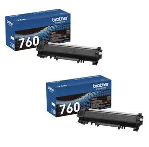 Genuine TN760 High Yield Black Toner Cartridge 2-Pack Genuine TN760 High Yield Black Toner Cartridge 2-Pack