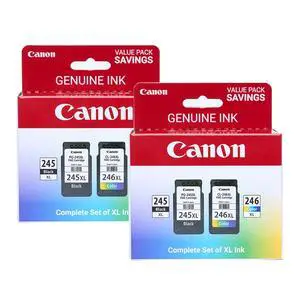 PG-245XL / CL-246XL High-Yield Ink Cartridge Combo 2-Pack (2 Black, 2 Tri-Color) | Compatible PIXMA MG2522, MX492, TS3122, TR4520 & More | Crisp Text & Vibrant Color Prints PG-245XL / CL-246XL High-Yield Ink Cartridge Combo 2-Pack (2 Black, 2 Tri-Color) | Compatible PIXMA MG2522, MX492, TS3122, TR4520 & More | Crisp Text & Vibrant Color Prints