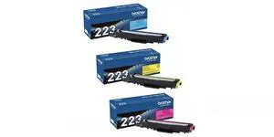 Genuine Cyan, Magenta and Yellow Toner Cartridge Set, TN223C, TN223M, TN223Y Genuine Cyan, Magenta and Yellow Toner Cartridge Set, TN223C, TN223M, TN223Y