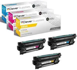 CS Replacement Toner Cartridge Compatible with HP 655A CF451A Cyan CF453A Magenta CF452A Yellow Color Enterprise M652dn M652n M653dh M653dn M653x M681 M681dh Toner Cartridge 3 Color Set CS Replacement Toner Cartridge Compatible with HP 655A CF451A Cyan CF453A Magenta CF452A Yellow Color Enterprise M652dn M652n M653dh M653dn M653x M681 M681dh Toner Cartridge 3 Color Set