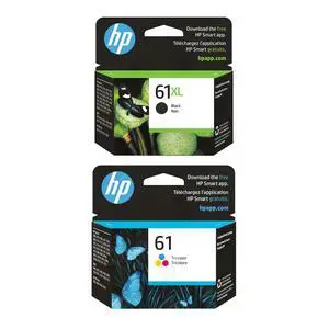 Original 61 Tri-Color / 61XL Black Ink Cartridges (2-Pack) | Works DeskJet 1000, 1510, 2050, 2500, 3000, 3510 Envy 4500, 5530 Original 61 Tri-Color / 61XL Black Ink Cartridges (2-Pack) | Works DeskJet 1000, 1510, 2050, 2500, 3000, 3510 Envy 4500, 5530
