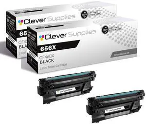 CS Replacement Toner Cartridge Compatible with HP 656X CF460X Black Color Enterprise M652dn M652n M653dn M653x M652dn Toner Cartridge 2 Black Set CS Replacement Toner Cartridge Compatible with HP 656X CF460X Black Color Enterprise M652dn M652n M653dn M653x M652dn Toner Cartridge 2 Black Set