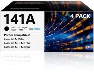 141A Toner Cartridges Black 4 Pack W1410A Replacement for HP141A 141A W1410A 141X W1410X Black Toner Compatible with HP Laser Jet M110w MFP M139w MFP M140w Printer 141A Ink (4 Black) 141A Toner Cartridges Black 4 Pack W1410A Replacement for HP141A 141A W1410A 141X W1410X Black Toner Compatible with HP Laser Jet M110w MFP M139w MFP M140w Printer 141A Ink (4 Black)