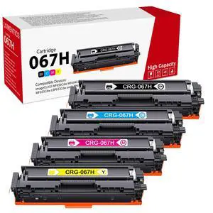 067 Toner Cartridge Set Replacement for Canon 067 067H Toner Cartridge Compatible for Canon imageCLASS:LBP633Cdw LBP632Cdw MF653Cdw MF654Cdw MF656Cdw Laser Printer 4PK(Black Cyan Magenta Yellow) 067 Toner Cartridge Set Replacement for Canon 067 067H Toner Cartridge Compatible for Canon imageCLASS:LBP633Cdw LBP632Cdw MF653Cdw MF654Cdw MF656Cdw Laser Printer 4PK(Black Cyan Magenta Yellow)