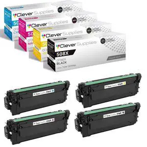 CS Replacement Toner Cartridge Compatible with HP 508A CF360X Black CF361A Cyan CF363A Magenta CF362A Yellow 508X Color Enterprise M533X M552DN M553DN M553N M577C M577F M577Z 4 Color Set CS Replacement Toner Cartridge Compatible with HP 508A CF360X Black CF361A Cyan CF363A Magenta CF362A Yellow 508X Color Enterprise M533X M552DN M553DN M553N M577C M577F M577Z 4 Color Set