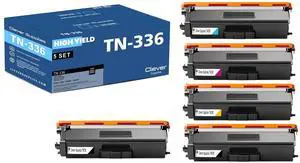 CS Replacement Compatible with Brother TN336 Toner Cartridges TN-336 TN336BK TN336C TN336Y TN336M to use with HL-L8350CDW HL-L8250CDN MFC-L8850CDW MFC-L8600CDW HL-L8350CDWT (5-Color Set) CS Replacement Compatible with Brother TN336 Toner Cartridges TN-336 TN336BK TN336C TN336Y TN336M to use with HL-L8350CDW HL-L8250CDN MFC-L8850CDW MFC-L8600CDW HL-L8350CDWT (5-Color Set)