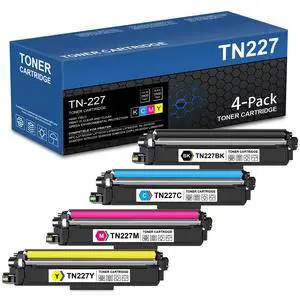 TN227 Toner Replacement for TN227 TN 227 TN-227 TN-227BK/C/M/Y High Yield Toner Cartridge for MFC-L3770CDW MFC-L3710CW MFC-L3750CDW HL-3230CDW HL-3210CW Printer (4 Pack) TN227 Toner Replacement for TN227 TN 227 TN-227 TN-227BK/C/M/Y High Yield Toner Cartridge for MFC-L3770CDW MFC-L3710CW MFC-L3750CDW HL-3230CDW HL-3210CW Printer (4 Pack)