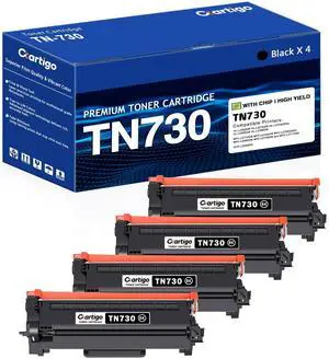 TN730 Balck Toner Cartridge 4 Pack Replacement for TN-730 TN 730 Compatible with Brother MFC-L2710DW MFC-L2750DW HL-L2350DW HL-L2370DW HL-L2390DW HL-L2395DW DCP-L2550DW Printer TN730 Balck Toner Cartridge 4 Pack Replacement for TN-730 TN 730 Compatible with Brother MFC-L2710DW MFC-L2750DW HL-L2350DW HL-L2370DW HL-L2390DW HL-L2395DW DCP-L2550DW Printer