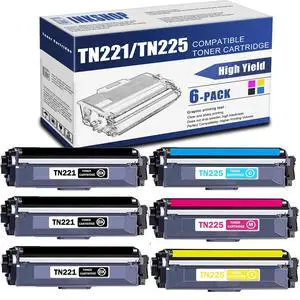 TN221 TN225 TN-221 TN-225 Compatible TN221BK TN225C TN225Y TN225M High Yield Toner Cartridge Replacement for Brother MFC-9130CW HL-3170CDW MFC-9340CDW HL-3140CW MFC-9330CDW Toner (1BK+1C+1Y+1M6 Pack) TN221 TN225 TN-221 TN-225 Compatible TN221BK TN225C TN225Y TN225M High Yield Toner Cartridge Replacement for Brother MFC-9130CW HL-3170CDW MFC-9340CDW HL-3140CW MFC-9330CDW Toner (1BK+1C+1Y+1M6 Pack)
