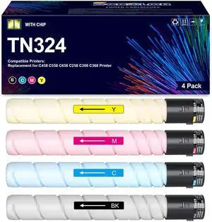 TN324 TN-324 Toner Cartridge High Yield Compatible with Konica Minolta bizhub A8DA130 A8DA430 A8DA330 A8DA230 Replacement for Konica Minolta bizhub C258 C308 C368 Printer TN324 TN-324 Toner Cartridge High Yield Compatible with Konica Minolta bizhub A8DA130 A8DA430 A8DA330 A8DA230 Replacement for Konica Minolta bizhub C258 C308 C368 Printer