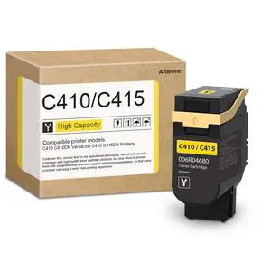 C410/C415 Yellow Toner Cartridge 1 Pack - 006R04680 Toner Cartridge Replacement for C410 C410DN VersaLink C415 C415DN Printer C410/C415 Yellow Toner Cartridge 1 Pack - 006R04680 Toner Cartridge Replacement for C410 C410DN VersaLink C415 C415DN Printer