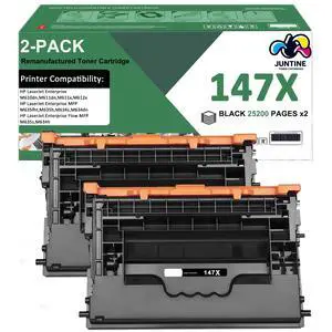 147X Black Toner Cartridge 2-Pack with Chip Compatible Replacement for HP 147X 147A W1470X W1470A for HP LaserJet Enterprise M610n M611dn M611x M612dn M612x MFP M634h M635fht Printer High Yield Ink 147X Black Toner Cartridge 2-Pack with Chip Compatible Replacement for HP 147X 147A W1470X W1470A for HP LaserJet Enterprise M610n M611dn M611x M612dn M612x MFP M634h M635fht Printer High Yield Ink