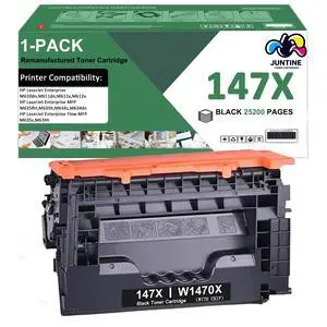 147X Black Toner Cartridge 1-Pack with Chip Compatible Replacement for HP 147X 147A W1470X W1470A for HP Laserjet Enterprise M610n M611dn M611x M612dn M612x MFP M634h M635fht Printer High Yield Ink 147X Black Toner Cartridge 1-Pack with Chip Compatible Replacement for HP 147X 147A W1470X W1470A for HP Laserjet Enterprise M610n M611dn M611x M612dn M612x MFP M634h M635fht Printer High Yield Ink