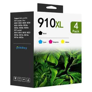 910XL Ink Cartridges Combo Pack (4-Pack, Black/Cyan/Magenta/Yellow) Replacement for HP 910XL 910 Ink Cartridges with OfficeJet 8010 8015 8018 Pro 8020 8025 8028 8030 8035 8025e 8028e Printer 910XL Ink Cartridges Combo Pack (4-Pack, Black/Cyan/Magenta/Yellow) Replacement for HP 910XL 910 Ink Cartridges with OfficeJet 8010 8015 8018 Pro 8020 8025 8028 8030 8035 8025e 8028e Printer