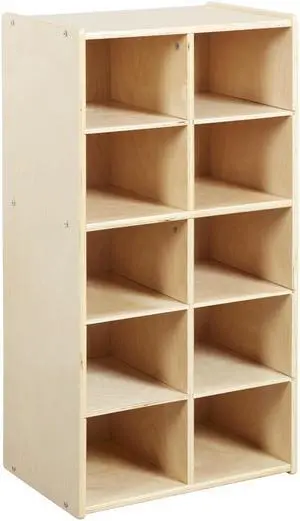 Streamline 10 Cubby Tray Storage Cabinet, 5x2, Classroom Furniture, Natural Streamline 10 Cubby Tray Storage Cabinet, 5x2, Classroom Furniture, Natural