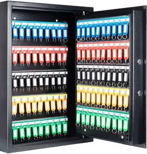 Barska 100 Key Safe Storage Cabinet with Digital Lock Wall Mount, Black Barska 100 Key Safe Storage Cabinet with Digital Lock Wall Mount, Black