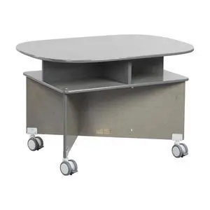 Mobile Collaboration Activity Table with Storage, Multipurpose Furniture, Grey Wash Mobile Collaboration Activity Table with Storage, Multipurpose Furniture, Grey Wash