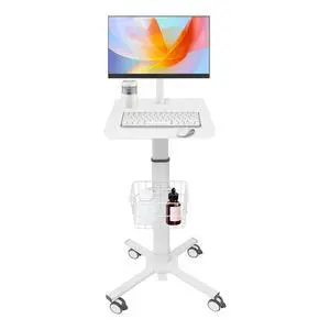 Medical Cart, Mobile Laptop Cart on Wheels, Load up to 17.6 lbs, Standing Rolling Desk Adjustable Height, Portable Workstation for, Medical Devices Cart for Couch, Home, Office Medical Cart, Mobile Laptop Cart on Wheels, Load up to 17.6 lbs, Standing Rolling Desk Adjustable Height, Portable Workstation for, Medical Devices Cart for Couch, Home, Office
