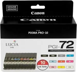 PGI-72 Genuine Ten Color Pack, Compatible with PIXMA PRO-10 Printers PGI-72 Genuine Ten Color Pack, Compatible with PIXMA PRO-10 Printers