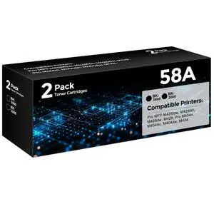 58A CF258A Toner Cartridge |Compatible with HP 58A 58X | with Pro MFP M428fdw, M428fdn, M428dw, M428, Pro M404n, M404dn, M404dw, M404 |2-Pack, 3000 Pages, Black 58A CF258A Toner Cartridge |Compatible with HP 58A 58X | with Pro MFP M428fdw, M428fdn, M428dw, M428, Pro M404n, M404dn, M404dw, M404 |2-Pack, 3000 Pages, Black