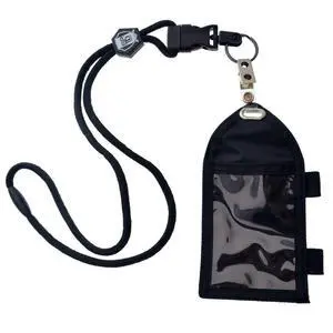 Bulk 25 Pack - Ultimate Nylon Badge Holder with Pen Loop Key Ring and Heavy Duty Lanyard, by (Black) Bulk 25 Pack - Ultimate Nylon Badge Holder with Pen Loop Key Ring and Heavy Duty Lanyard, by (Black)