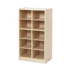 10-Compartment Mobile Cubby Storage Cabinet, 5x2, Toy Organizer, Natural 10-Compartment Mobile Cubby Storage Cabinet, 5x2, Toy Organizer, Natural