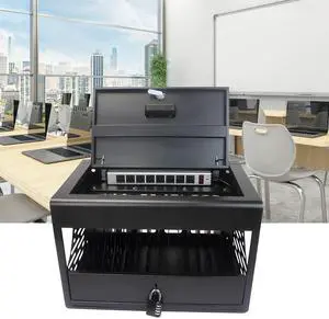 16 Device Charging Cart - Portable Table Top Charging and Storage Cabinet for iPads, Tablets, Chromebooks and Laptop Computers with Lock, Surge Protection for Classroom or Office 16 Device Charging Cart - Portable Table Top Charging and Storage Cabinet for iPads, Tablets, Chromebooks and Laptop Computers with Lock, Surge Protection for Classroom or Office
