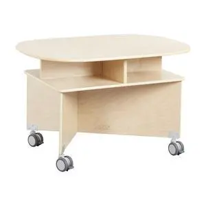 Mobile Collaboration Activity Table with Storage, Multipurpose Furniture, Natural Mobile Collaboration Activity Table with Storage, Multipurpose Furniture, Natural