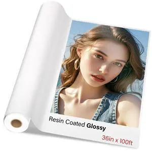 1 x Premium RC Glossy Photo Paper Roll 36 inch x 100 ft. 250 gsm. Inkjet print (New Upgrade, plastic film layer in the back, more durable more waterproof, no easy to get wrinkle) fast dry 1 x Premium RC Glossy Photo Paper Roll 36 inch x 100 ft. 250 gsm. Inkjet print (New Upgrade, plastic film layer in the back, more durable more waterproof, no easy to get wrinkle) fast dry