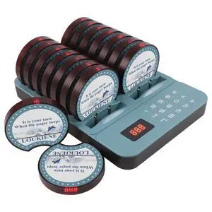 Lineup Waiting Queue Pagers for Restaurants Paging System Coast Buzzer Beep Buzzer Signal Calling Customer Service for Cuisine Hospital, 16 Pagers Lineup Waiting Queue Pagers for Restaurants Paging System Coast Buzzer Beep Buzzer Signal Calling Customer Service for Cuisine Hospital, 16 Pagers
