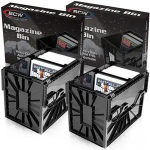 Magazine Document & Comic Book Storage Bins | Durable Magazine Bin | Magazine Storage Box for Sorting and Organizing | Heavy Duty & Stackable Plastic - Fits all Comics (2 Pack) Magazine Document & Comic Book Storage Bins | Durable Magazine Bin | Magazine Storage Box for Sorting and Organizing | Heavy Duty & Stackable Plastic - Fits all Comics (2 Pack)