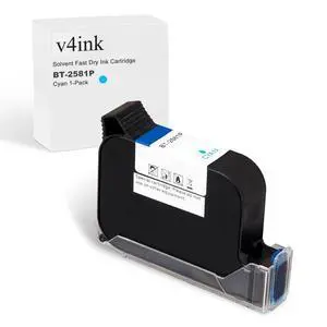 Bentsai BT-2581P Cyan Ink Cartridge 42ml Solvent Fast Dry Ink Replacement for Handheld Inkjet Printer BT-HH6105B2, BT-HH6105B3, B10 Bentsai BT-2581P Cyan Ink Cartridge 42ml Solvent Fast Dry Ink Replacement for Handheld Inkjet Printer BT-HH6105B2, BT-HH6105B3, B10