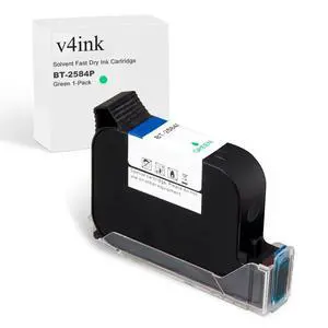 Bentsai BT-2584P Green Ink Cartridge 42ml Solvent Fast Dry Ink Replacement for Handheld Inkjet Printer BT-HH6105B2, BT-HH6105B3, B10 Bentsai BT-2584P Green Ink Cartridge 42ml Solvent Fast Dry Ink Replacement for Handheld Inkjet Printer BT-HH6105B2, BT-HH6105B3, B10