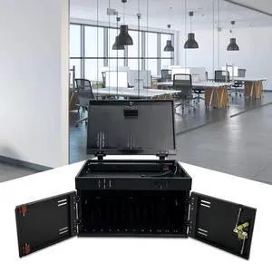 12 Device Portable Tabletop Charging Cart with Lock |Up to 17" Screen | Portable Charging Station for iPads, Tablets, Chromebooks and Laptop Computers for Classroom or Office 12 Device Portable Tabletop Charging Cart with Lock |Up to 17" Screen | Portable Charging Station for iPads, Tablets, Chromebooks and Laptop Computers for Classroom or Office