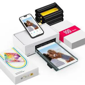 M100 4x6'' Photo Printer, Phone Printer 100 Sheets & 3 Cartridges, Full-Color Photo, Portable Instant Photo Printer for iPhone Android, Thermal Dye Sublimation, Wi-Fi Picture Printer 100 Papers M100 4x6'' Photo Printer, Phone Printer 100 Sheets & 3 Cartridges, Full-Color Photo, Portable Instant Photo Printer for iPhone Android, Thermal Dye Sublimation, Wi-Fi Picture Printer 100 Papers