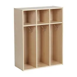 Streamline 3-Section Toddler Coat Locker with Cubby Storage, Kids Furniture, Natural Streamline 3-Section Toddler Coat Locker with Cubby Storage, Kids Furniture, Natural