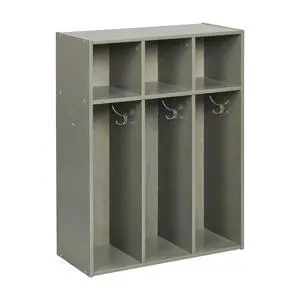 Streamline 3-Section Toddler Coat Locker with Cubby Storage, Kids Furniture, Grey Wash Streamline 3-Section Toddler Coat Locker with Cubby Storage, Kids Furniture, Grey Wash