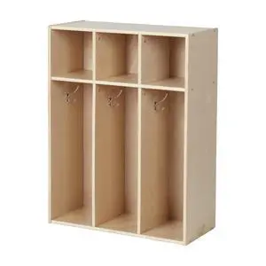 Sleekline 3-Section Toddler Storage Coat Locker, Kids Furniture, Natural Sleekline 3-Section Toddler Storage Coat Locker, Kids Furniture, Natural