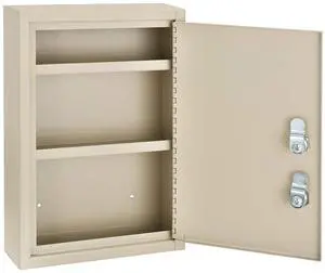Medical Security Cabinet, 8" W x 2-5/8"D x 12-1/8"H, Dual Key Locks, Beige Medical Security Cabinet, 8" W x 2-5/8"D x 12-1/8"H, Dual Key Locks, Beige