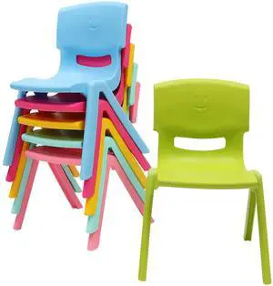 6PCS Colorful Stackable School Chairs for Kids, Plastic Classroom Chairs with 11in Seat Height, 220.5lb Load Capacity, 20.87in H Kids Chairs for Indoor Outdoor Use in Preschool, Daycare 6PCS Colorful Stackable School Chairs for Kids, Plastic Classroom Chairs with 11in Seat Height, 220.5lb Load Capacity, 20.87in H Kids Chairs for Indoor Outdoor Use in Preschool, Daycare
