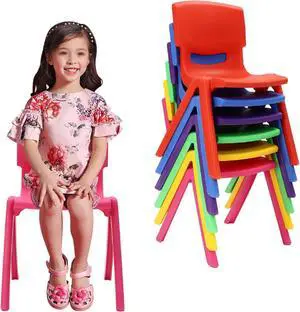 6Pcs Plastic Stackable School Chair, Kids Learning Chairs with 11 inch Seat Height Kids Colorful Stack Chairs 220lbs Capacity for Children Toddler Daycare Home Preschool Learning(21.7inch/55cm) 6Pcs Plastic Stackable School Chair, Kids Learning Chairs with 11 inch Seat Height Kids Colorful Stack Chairs 220lbs Capacity for Children Toddler Daycare Home Preschool Learning(21.7inch/55cm)