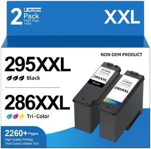 High Yield 295XXL 286XXL Ink Cartridge Compatible for Canon PG-295 CL-286 PG-295XL CL-286XL Large Capacity Compatible for Canon Pixma TS6520 fit for Pixma TS4320 TS6520 TR7120 Inkjet Printer (2 Pack) High Yield 295XXL 286XXL Ink Cartridge Compatible for Canon PG-295 CL-286 PG-295XL CL-286XL Large Capacity Compatible for Canon Pixma TS6520 fit for Pixma TS4320 TS6520 TR7120 Inkjet Printer (2 Pack)