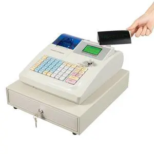 Electronic Cash Register, Cash Register for Small Businesses, 48 Keys LED Display Electronic Pos System, 8 Digital Display Multifunction Cash Register for Cafes, Bakeries, Bookstores Electronic Cash Register, Cash Register for Small Businesses, 48 Keys LED Display Electronic Pos System, 8 Digital Display Multifunction Cash Register for Cafes, Bakeries, Bookstores