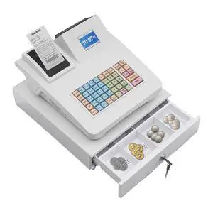 48 Keys Electronic Cash Register, Dual-Screen Commercial POS System Thermal Receipt with Printer 8-Digital LED Money Box & PC Connectivity for Retailer Restaurants Supermarket (White) 48 Keys Electronic Cash Register, Dual-Screen Commercial POS System Thermal Receipt with Printer 8-Digital LED Money Box & PC Connectivity for Retailer Restaurants Supermarket (White)