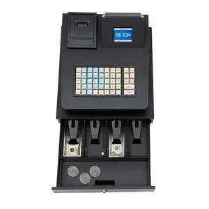 48 Keys Electronic Cash Register, Dual-Screen Commercial POS System Thermal Receipt with Printer 8-Digital LED Money Box & PC Connectivity for Retailer Restaurants Supermarket (Black) 48 Keys Electronic Cash Register, Dual-Screen Commercial POS System Thermal Receipt with Printer 8-Digital LED Money Box & PC Connectivity for Retailer Restaurants Supermarket (Black)