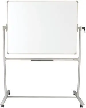 Magnetic Dry-Erase Board, 48" x 36" (4' x 3') Nano-Clean Easel Whiteboard, Double-Sided, Silver Frame (Q284836A01-R) Magnetic Dry-Erase Board, 48" x 36" (4' x 3') Nano-Clean Easel Whiteboard, Double-Sided, Silver Frame (Q284836A01-R)