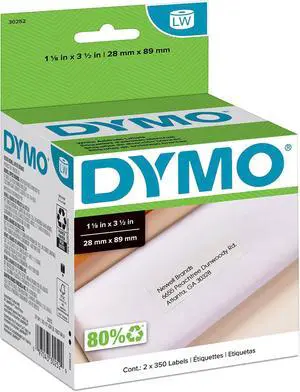 Authentic LW White Mailing Address Labels, for LabelWriter Label Printers, 1-1/8" x 3-1/2", 2 Rolls of 350 (Pack of 10) Authentic LW White Mailing Address Labels, for LabelWriter Label Printers, 1-1/8" x 3-1/2", 2 Rolls of 350 (Pack of 10)